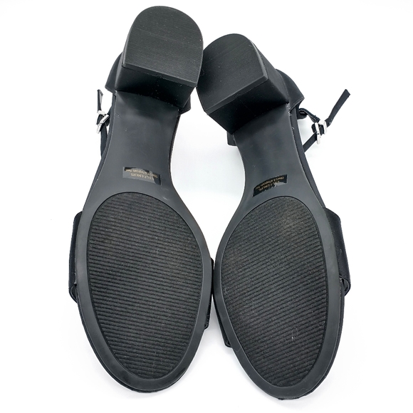 Rampage Glyterzz Heels Open Toe Ankle Strap Black - Picture 4 of 7